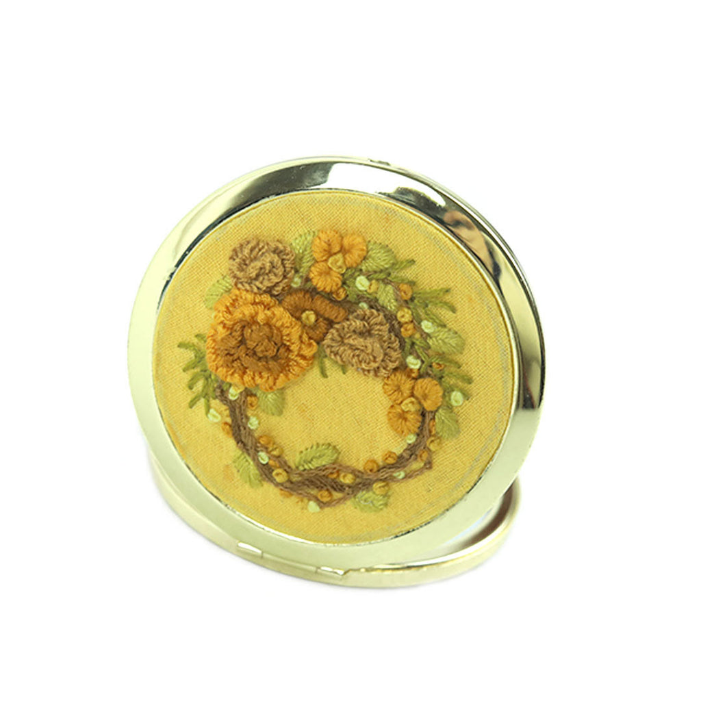 Embroidered Pocket Mirror - Compact Mirror With Flower Design | Portable Mirror Gifts For Mom - image 6