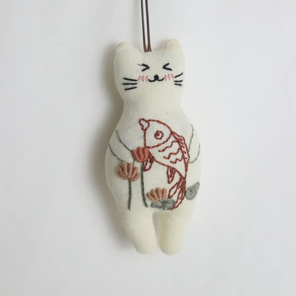 Embroidered Animal Dolls - Stylish Handmake Pendant | Cute Key Chain - Cat - image 9