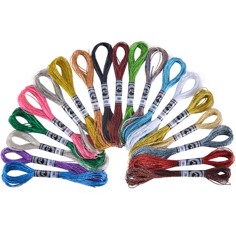 Gradient Embroidery Thread - 8 Meters 12 Strands  Gold And Silver Thread | Diy Handmade Wire - image 1