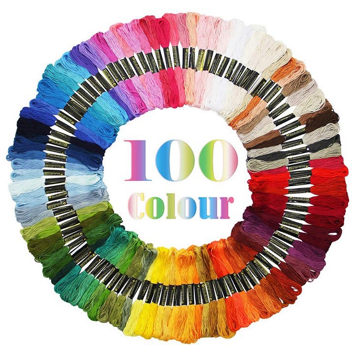 Embroidery Thread Sets - Multi-color Diy Thread | Hand Sewing Accessories  - 8m - 100 Colors - image 1