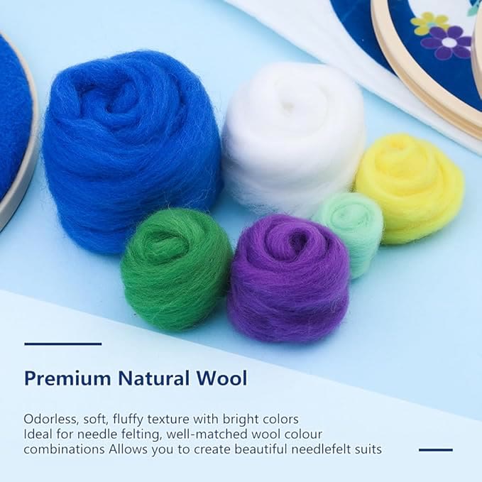 Letter C Needle Felt  Kit With Frame -  Diy Wool Felting Painting Set | Special Handmake Decoration  - image 2