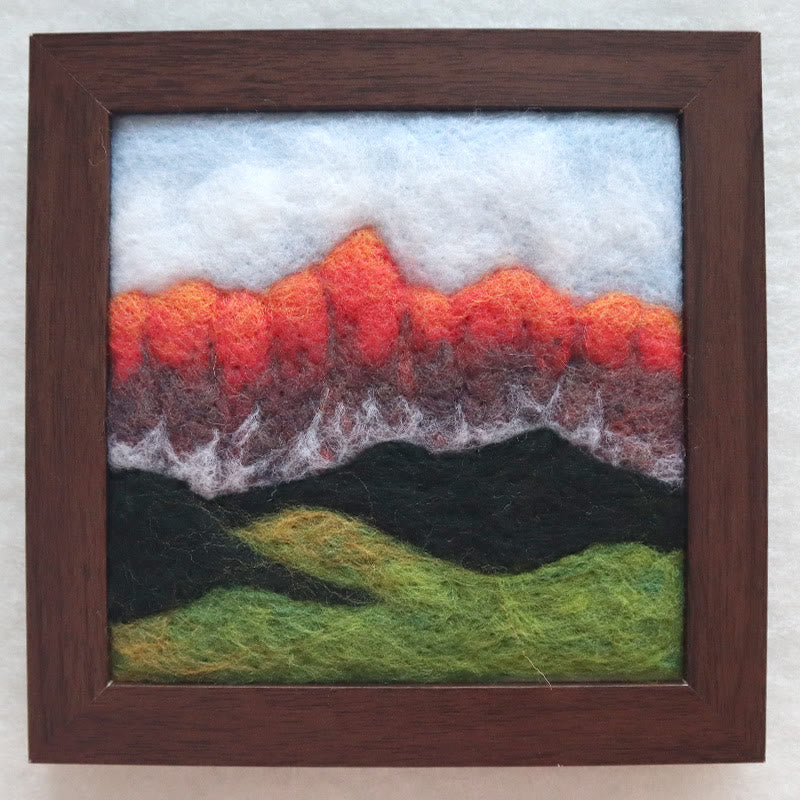 Landscape Series Needle Felt  Kit With Frame - Beautiful Home Ornament |  Unique Handmake Collections - Forest - image 4