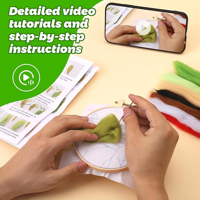 Suburban Village  Needle Felt  Kit With Frame - Handmake Living Room Decoration | Ideal Gifts For Diy Lovers - image 5