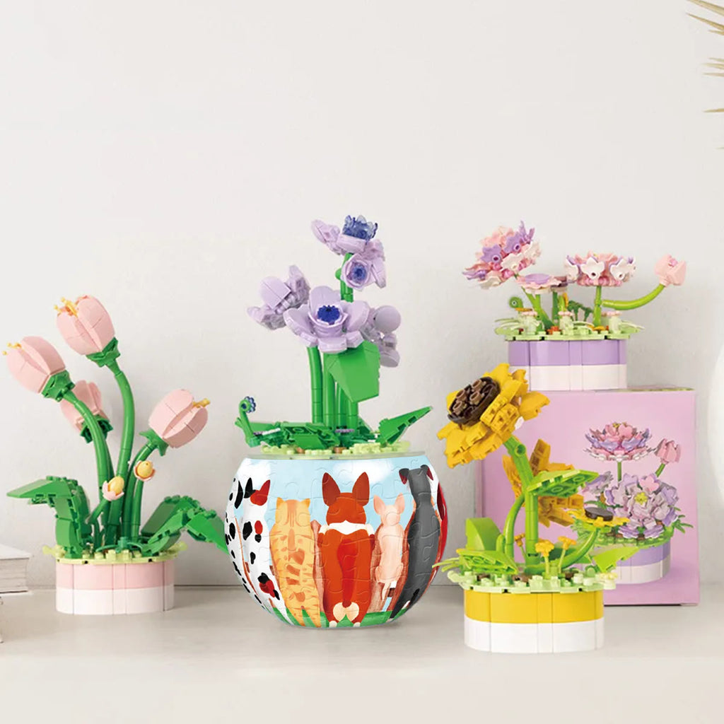 Adorable Puppies - 3d Jigsaw Puzzle Planter - image 7