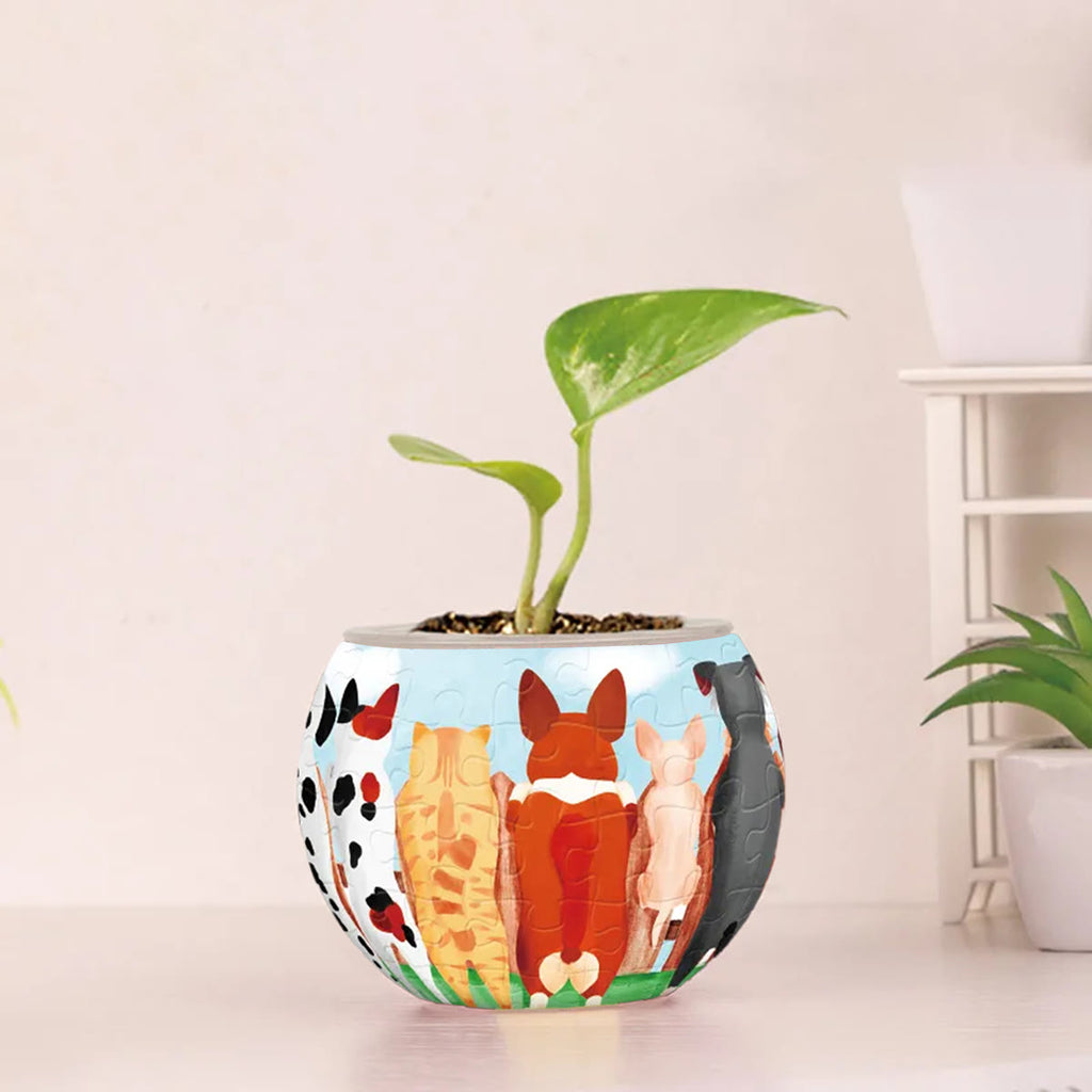 Adorable Puppies - 3d Jigsaw Puzzle Planter - image 6