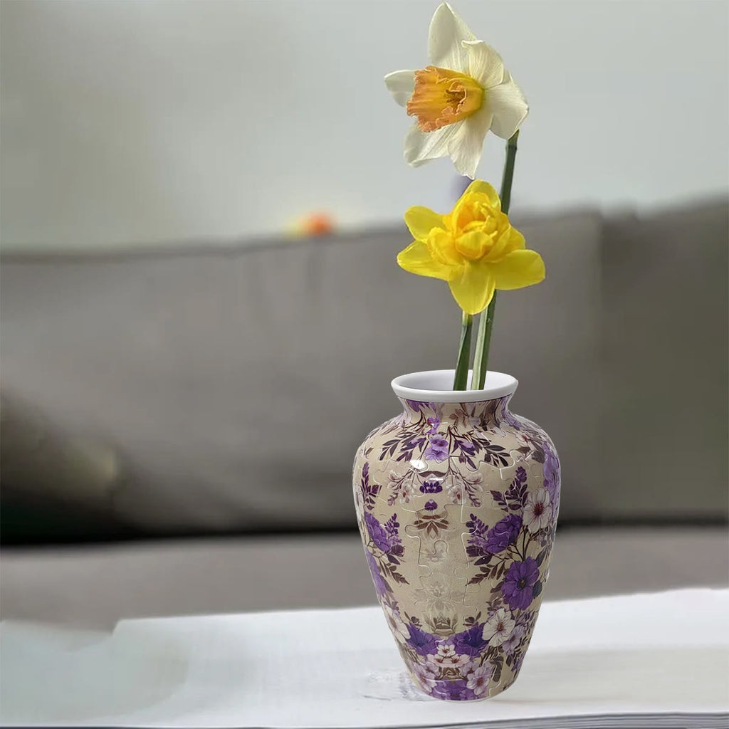 Purple flowers  - 3d Jigsaw Puzzle Vase - image 6