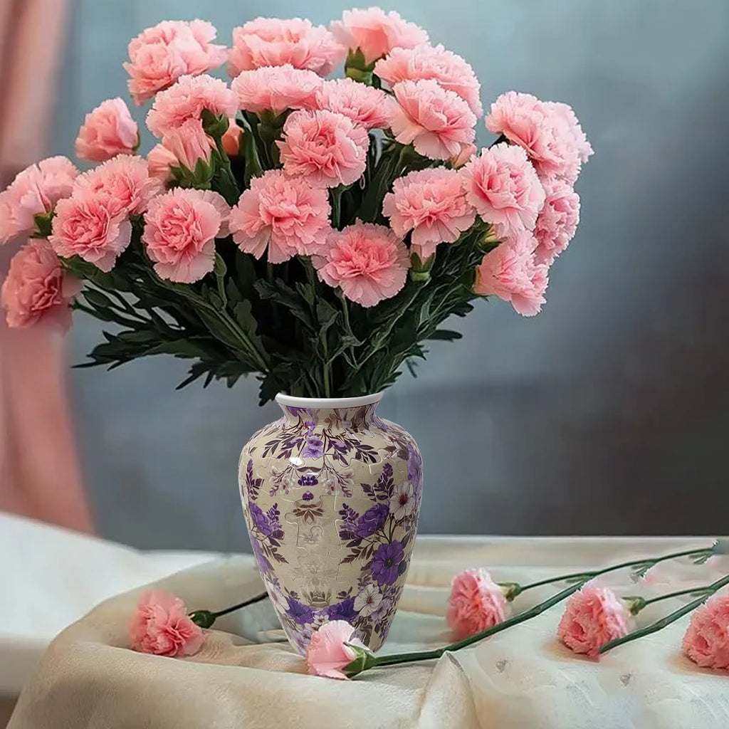 Purple flowers  - 3d Jigsaw Puzzle Vase - image 4
