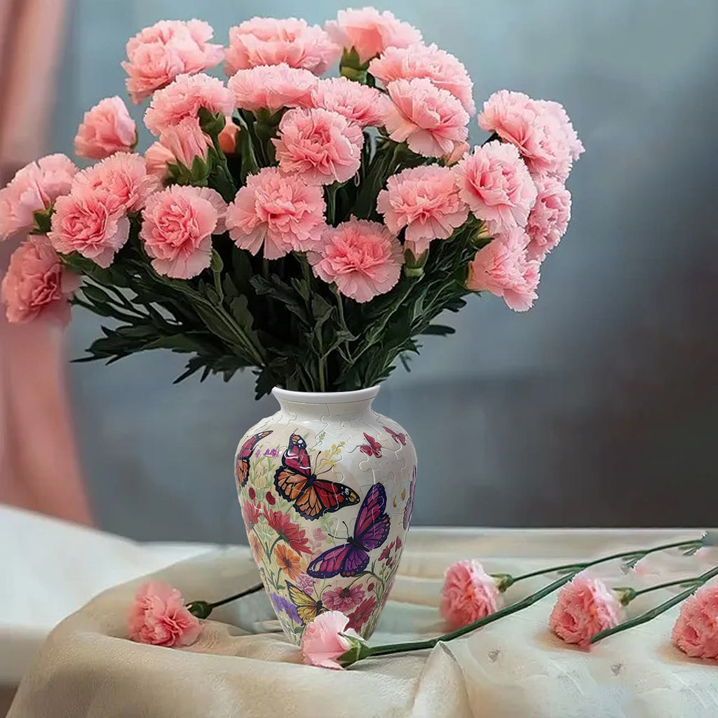 Charming Butterflies  - 3d Jigsaw Puzzle Vase - image 5
