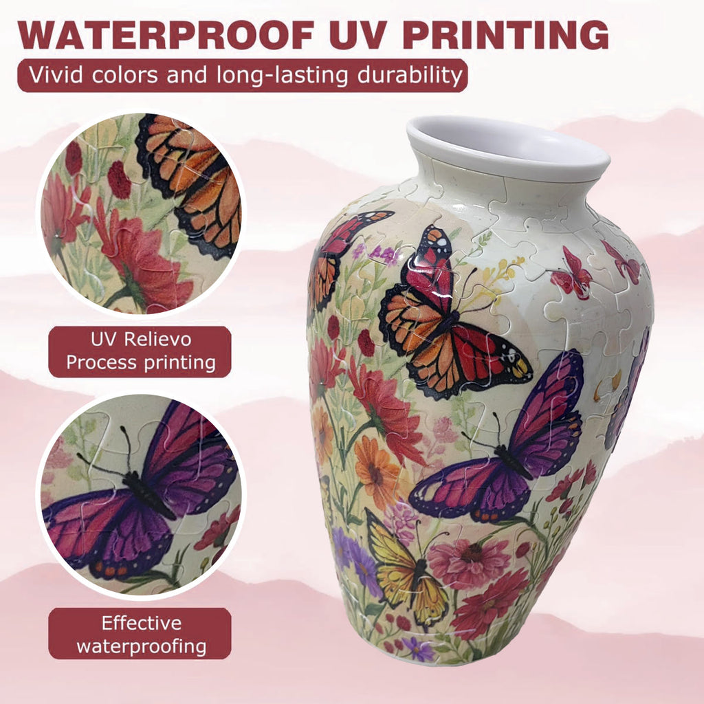 Charming Butterflies  - 3d Jigsaw Puzzle Vase - image 3