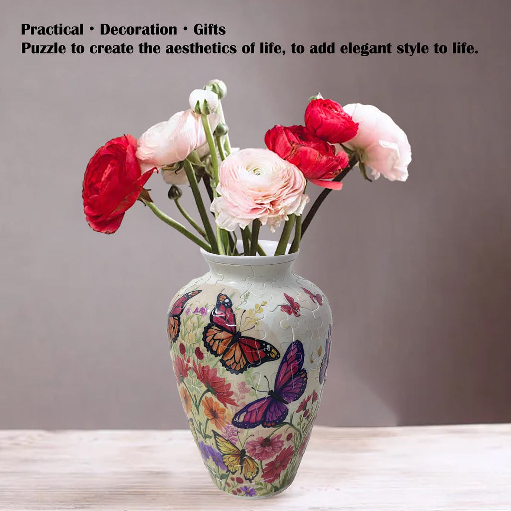 Charming Butterflies  - 3d Jigsaw Puzzle Vase - image 4