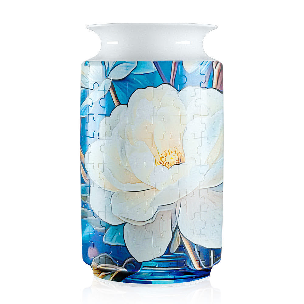 White Flower - 3d Jigsaw Puzzle Vase - White Flower - image 0