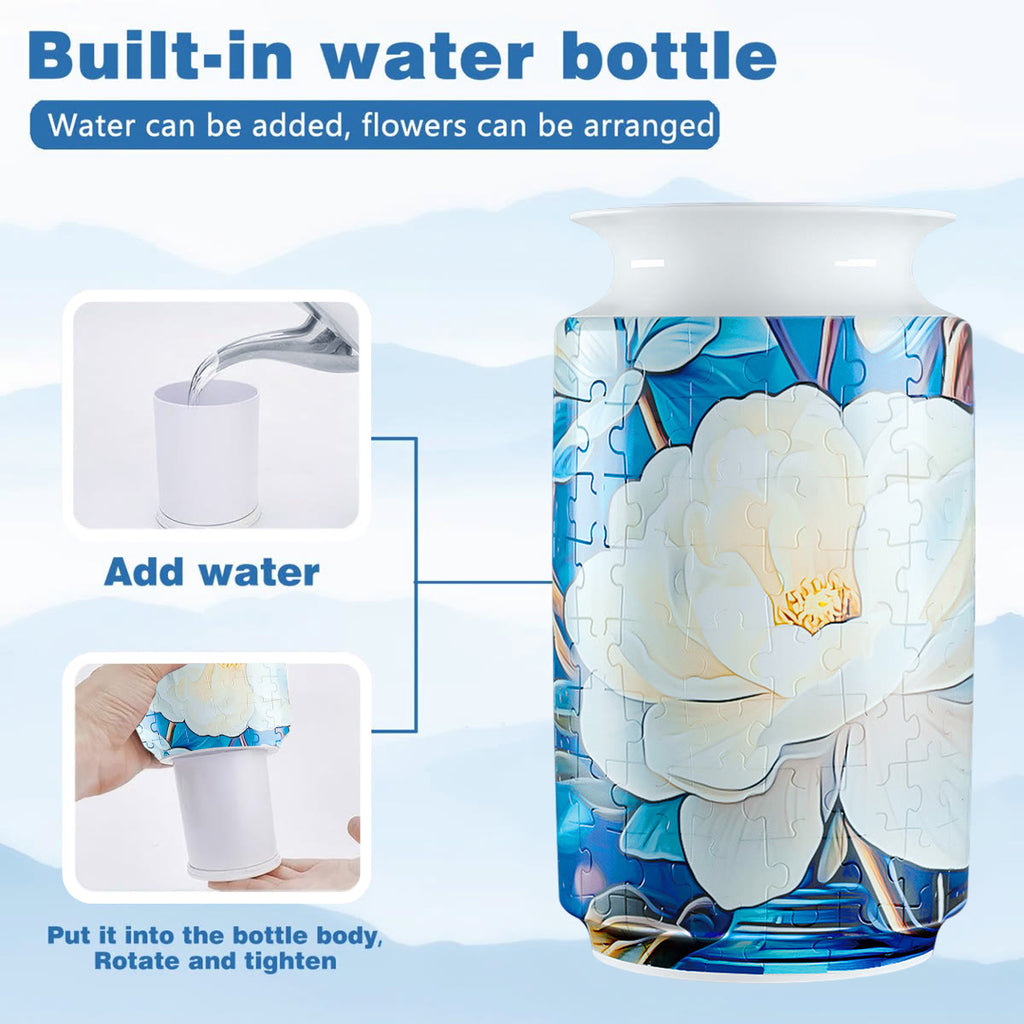 White Flower - 3d Jigsaw Puzzle Vase - image 3