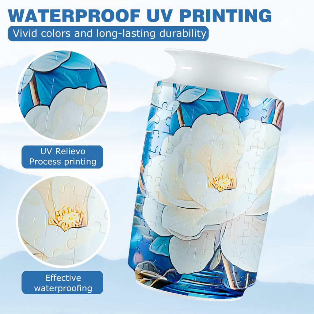 White Flower - 3d Jigsaw Puzzle Vase - image 2