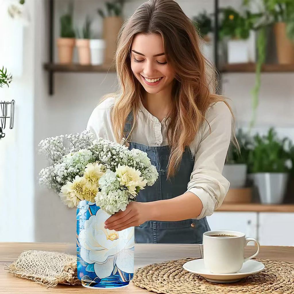 White Flower - 3d Jigsaw Puzzle Vase - image 7