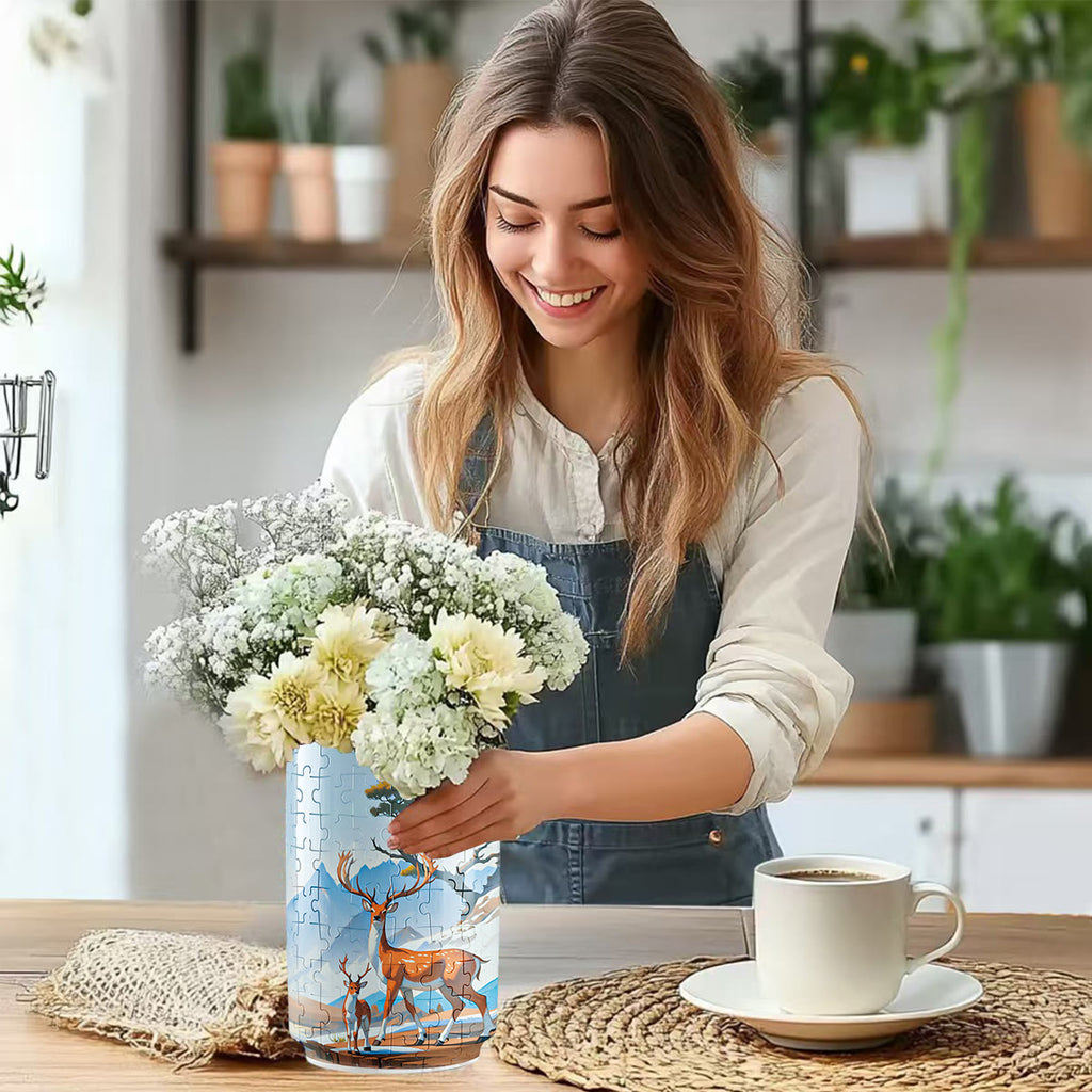 Sika Deers - 3d Jigsaw Puzzle Vase - image 7
