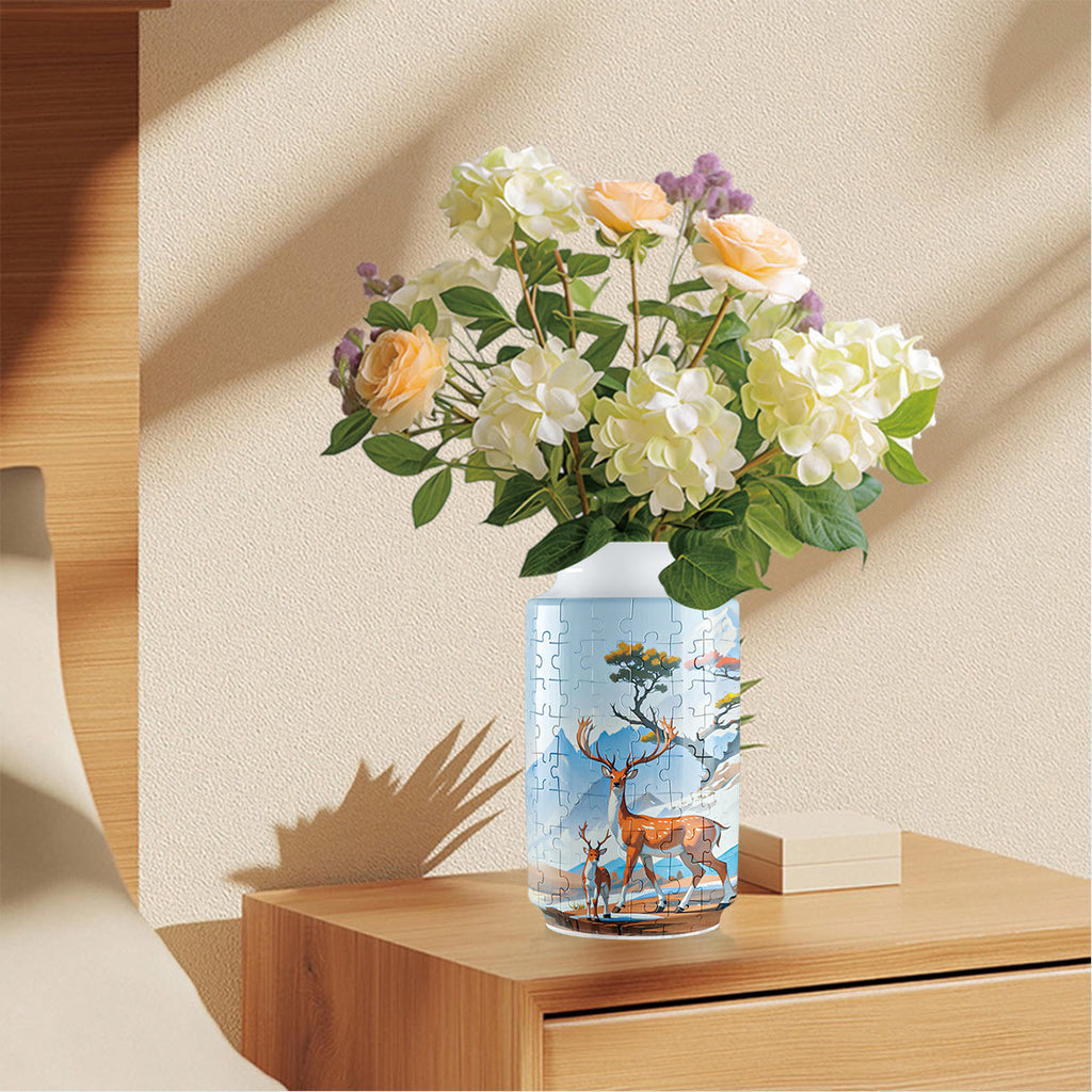 Sika Deers - 3d Jigsaw Puzzle Vase - image 6
