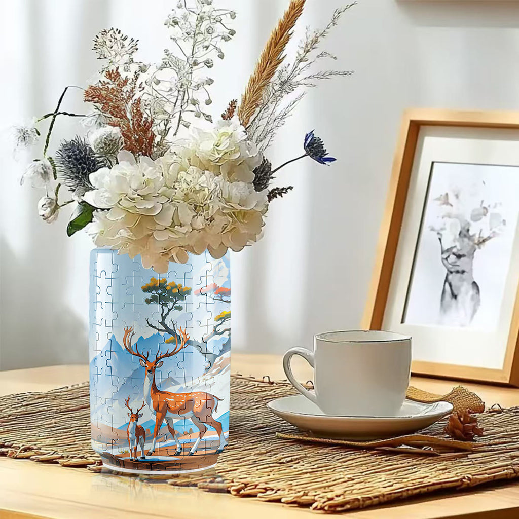 Sika Deers - 3d Jigsaw Puzzle Vase - image 5
