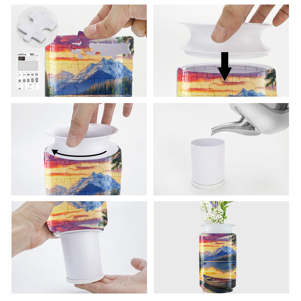 Dusk Scenery - 3d Jigsaw Puzzle Vase - image 4