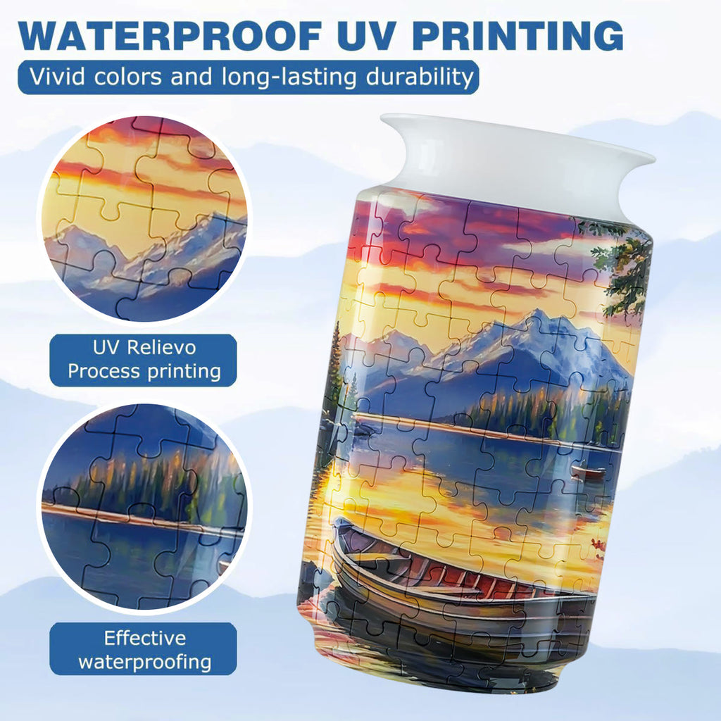 Dusk Scenery - 3d Jigsaw Puzzle Vase - image 2