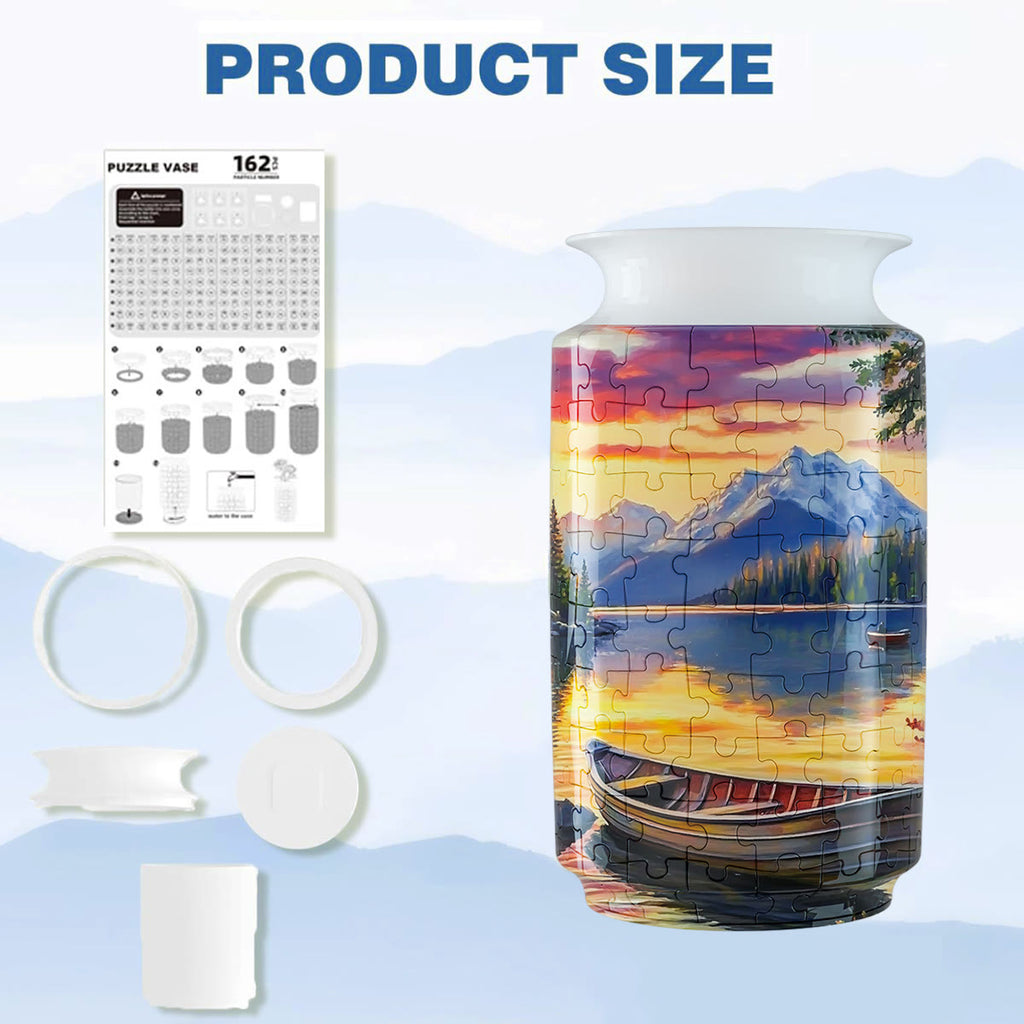 Dusk Scenery - 3d Jigsaw Puzzle Vase - image 1