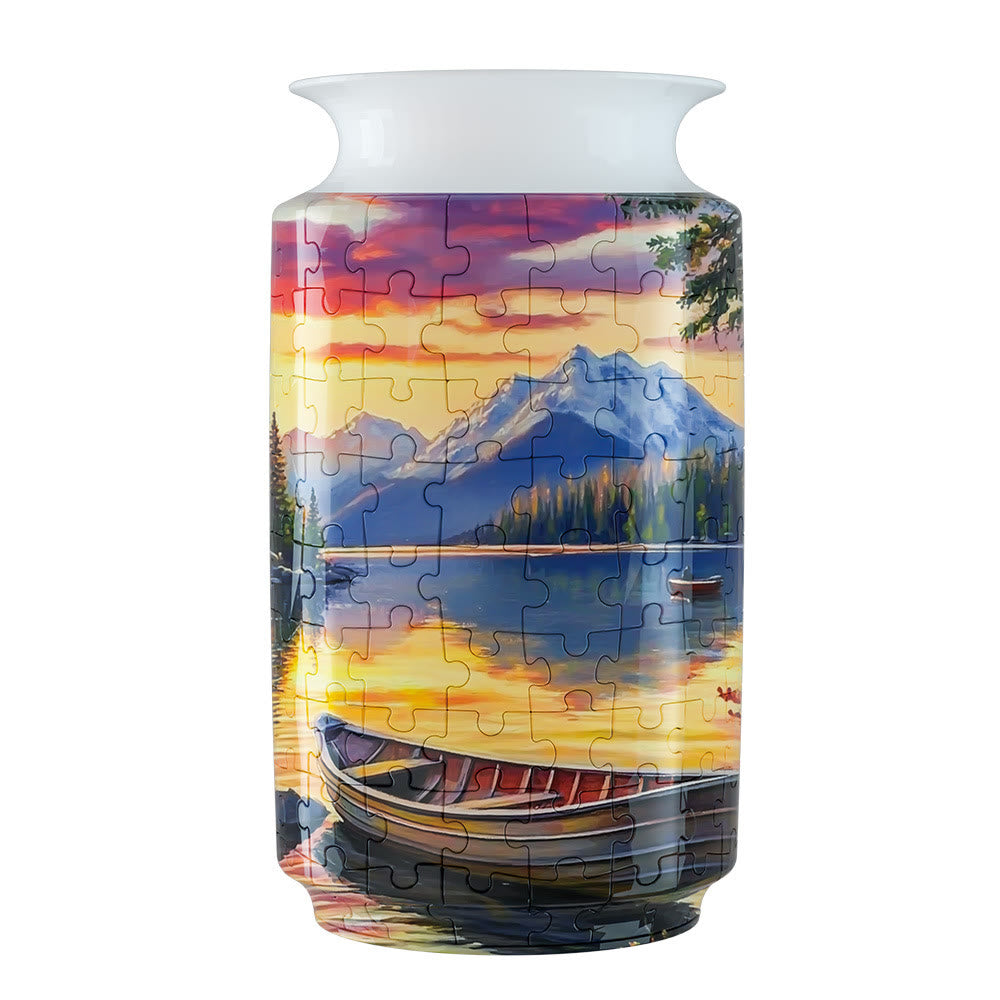 Dusk Scenery - 3d Jigsaw Puzzle Vase - Dusk Scenery - image 0