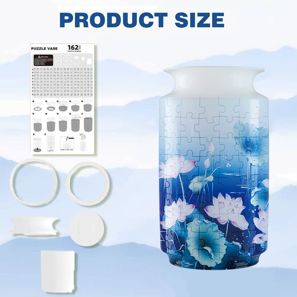 Lotus Pond - 3d Jigsaw Puzzle Vase - image 1
