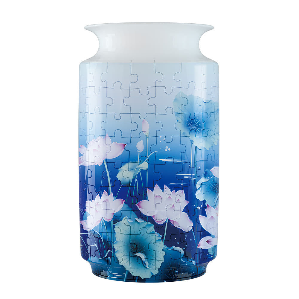 Lotus Pond - 3d Jigsaw Puzzle Vase - Lotus Pond - image 0