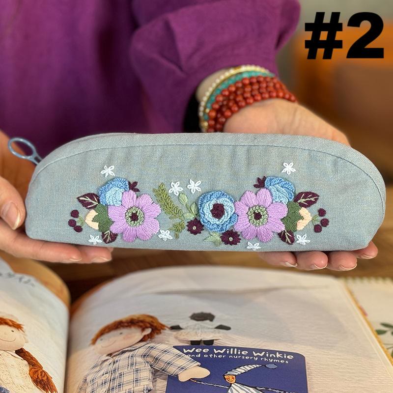 Embroidery Pencil Case Kits | Handmade Storage Box |  Children's Pencil Pouch - #2 - image 4