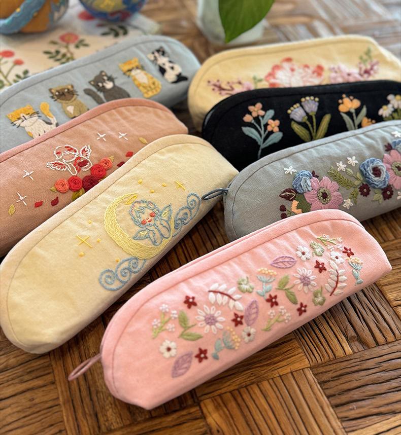 Embroidery Pencil Case Kits | Handmade Storage Box |  Children's Pencil Pouch - image 0