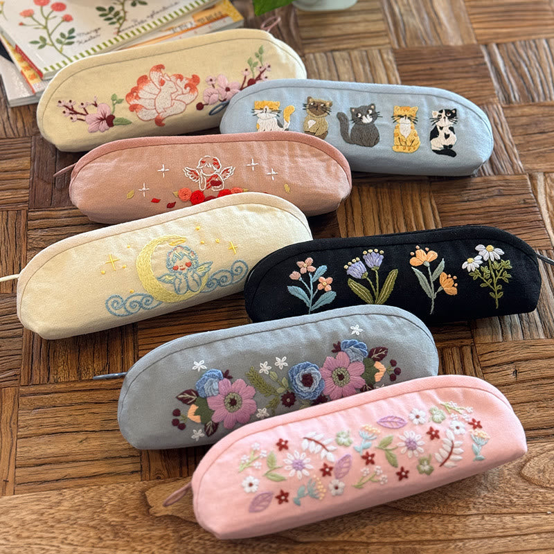 Embroidery Pencil Case Kits | Handmade Storage Box |  Children's Pencil Pouch - image 1