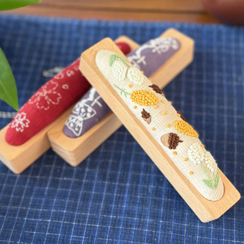 Embroidery Pin Cushion Kit | Floral  Botanical Craft | Needle Gifts For Beginners - image 1