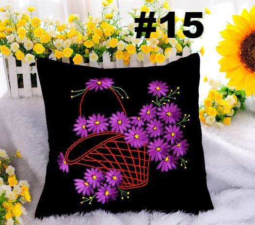 Embroidery Ribbon Pillow Case Kits | Flower Handicraft | Diy Home Decoration | Gifts For Her - #15 - image 15