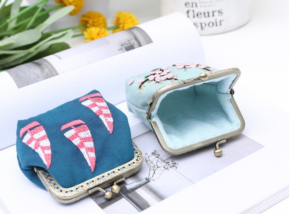 Handmade Mini Lock Coin Purse Kit | Vintage Wallet Handicraft |  Diy Sewing Bag  - image 8