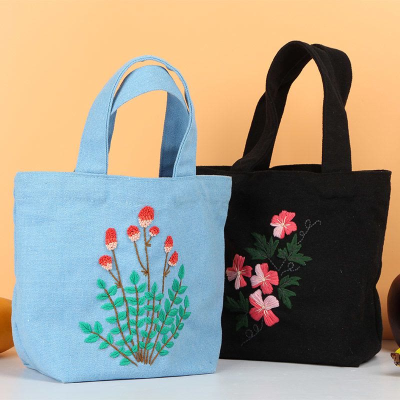 Handmade Canvas Bag Kit | Diy Carrying Bag  | Beginner Needlework  - image 2