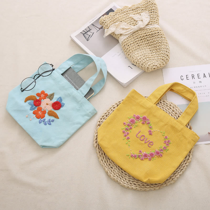 Handmade Canvas Bag Kit | Diy Carrying Bag  | Beginner Needlework  - image 0