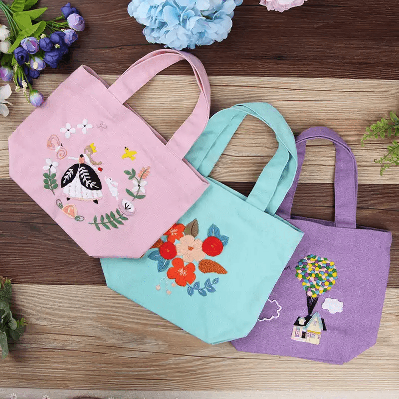 Handmade Canvas Bag Kit | Diy Carrying Bag  | Beginner Needlework  - image 4