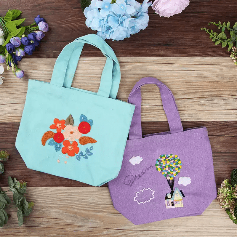 Handmade Canvas Bag Kit | Diy Carrying Bag  | Beginner Needlework  - image 3