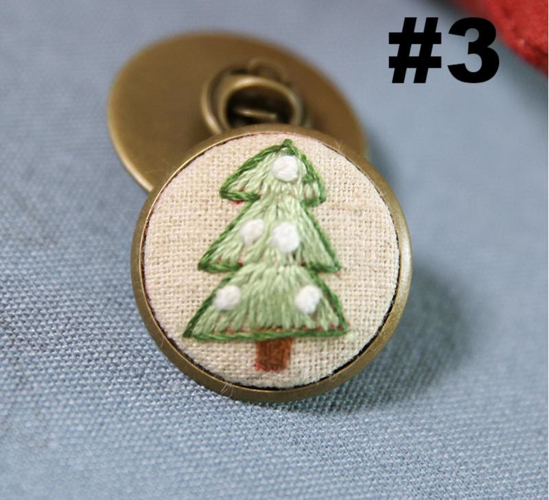  Embroidery Badge Brooch | Unique Cloth Decoration | Gifts For Handmake Lovers - Pine tree - image 6