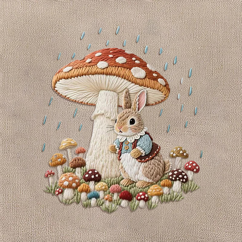 Rubbyoo Embroidery Kit - Rabbit In The Rain | Handmade Needle Craft  - image 10