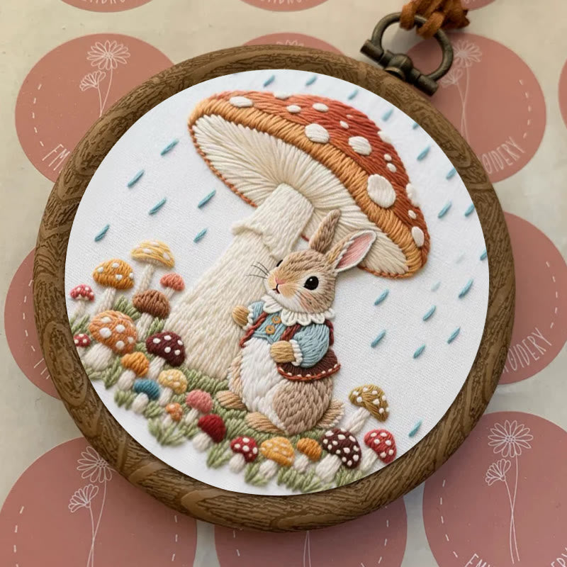 Rubbyoo Embroidery Kit - Rabbit In The Rain | Handmade Needle Craft  - image 8