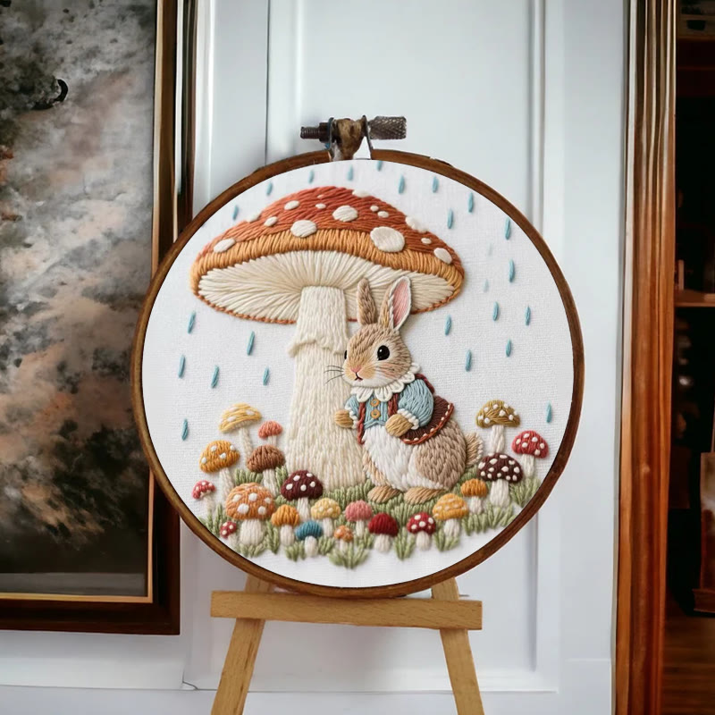 Rubbyoo Embroidery Kit - Rabbit In The Rain | Handmade Needle Craft  - image 5