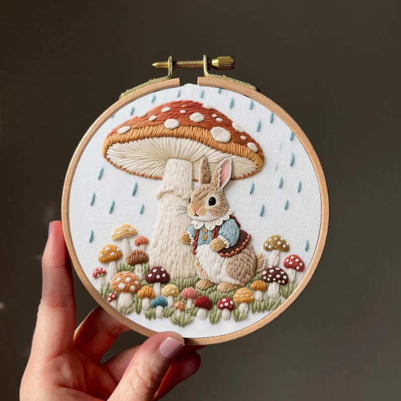 Rubbyoo Embroidery Kit - Rabbit In The Rain | Handmade Needle Craft  - image 6