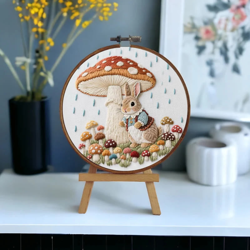 Rubbyoo Embroidery Kit - Rabbit In The Rain | Handmade Needle Craft  - image 7