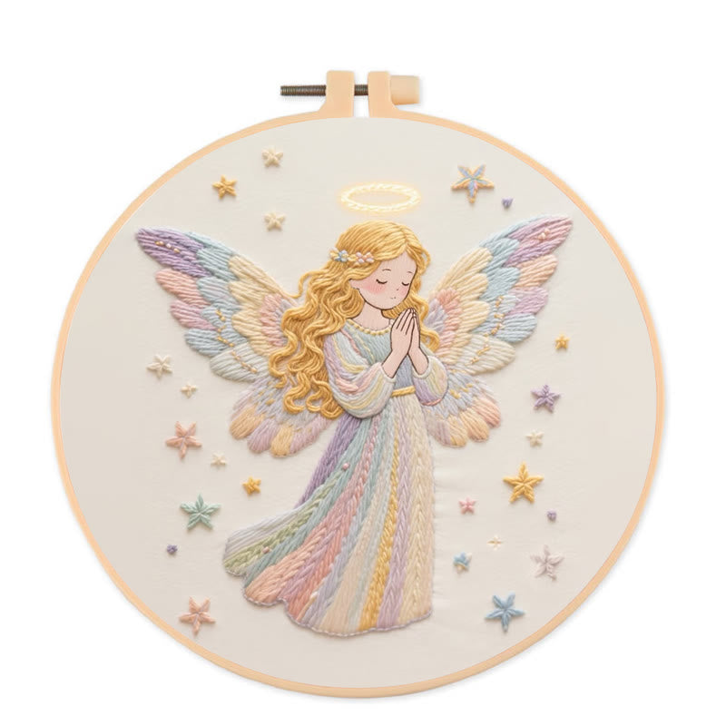 Rubbyoo Embroidery Kit - Pretty Angel | Starter Needle Craft | Gift For Holiday - 20*20cm - image 0