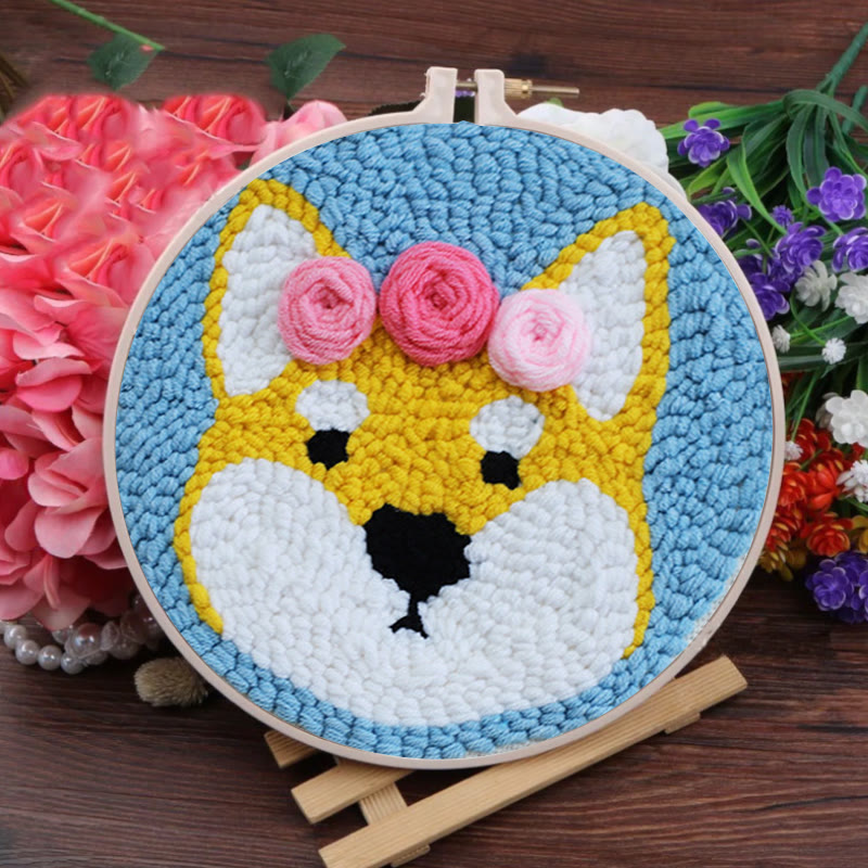 Floral Dog Punch Needle Kit - Cute Gift For Dog Lovers | Perfect Beginner Set - image 2