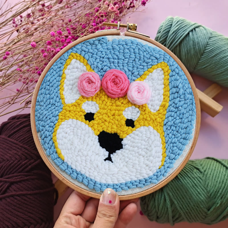 Floral Dog Punch Needle Kit - Cute Gift For Dog Lovers | Perfect Beginner Set - image 3