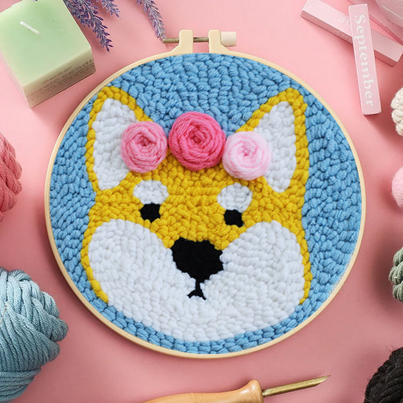 Floral Dog Punch Needle Kit - Cute Gift For Dog Lovers | Perfect Beginner Set - image 4