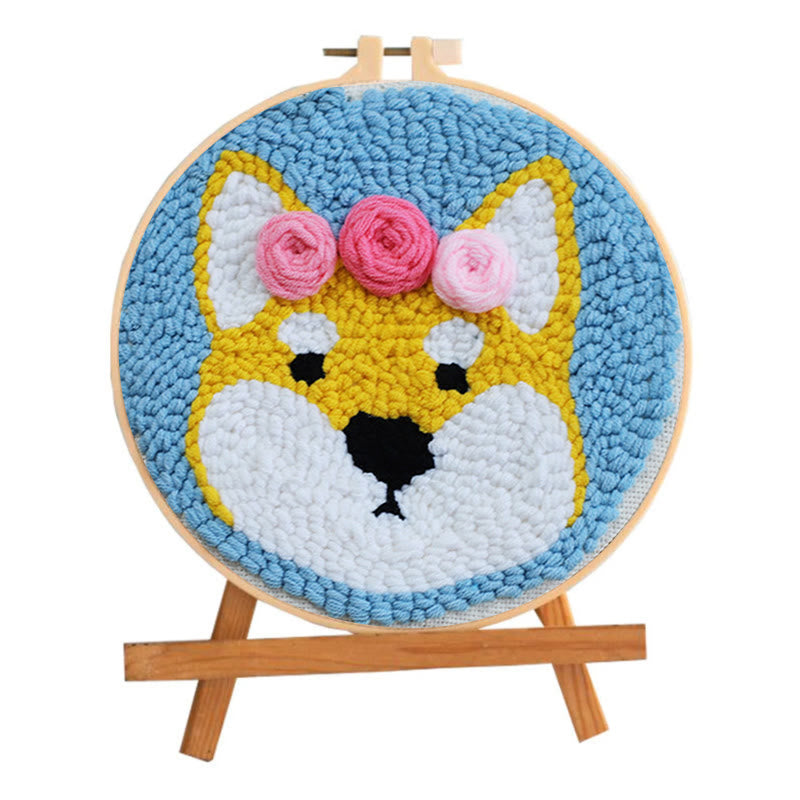 Floral Dog Punch Needle Kit - Cute Gift For Dog Lovers | Perfect Beginner Set - image 1