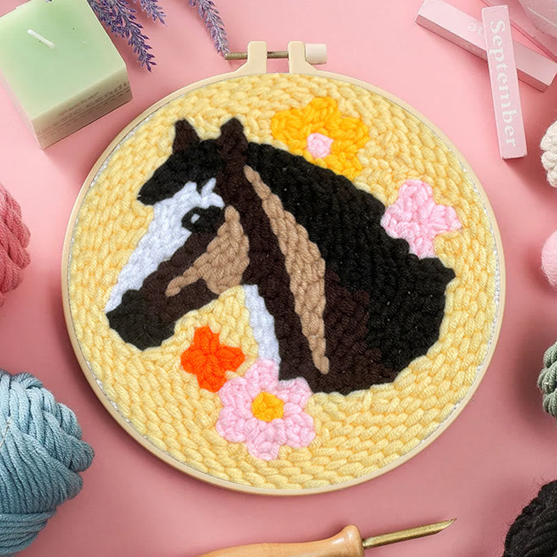  Horse Punch Needle Kit - Easy Diy Craft | Wall Hanging Decor - image 6