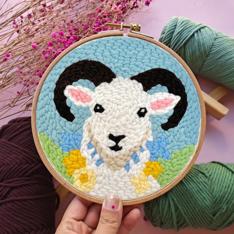 Goat Punch Needle Kit - Beginner-friendly Needlework | Perfect Gift For Animal Lovers - image 3